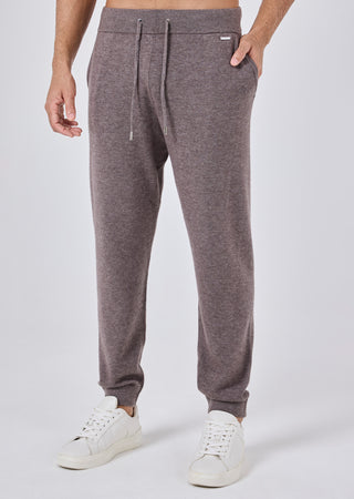 LC Blend Trouser Mens Merino Wool Blend Jogger Taupe Marl