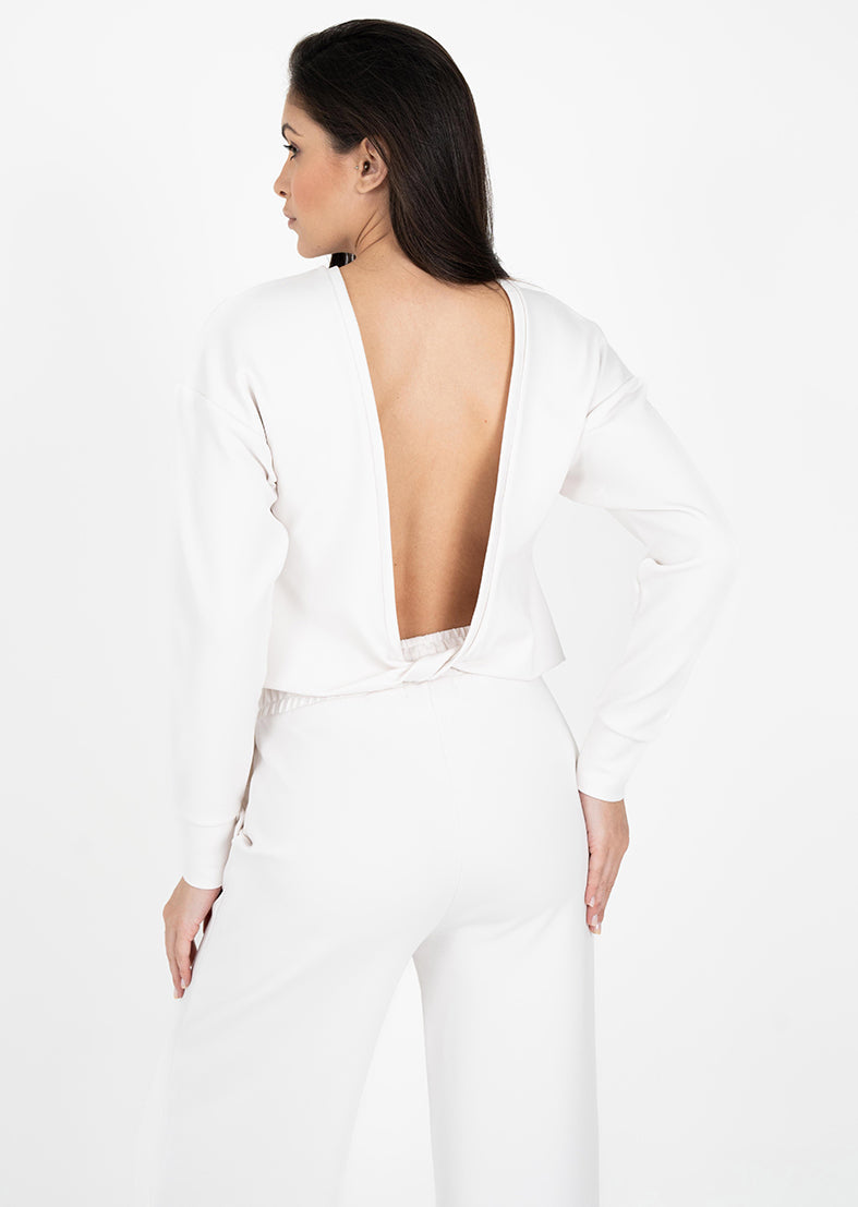 L'COUTURE Bottoms All-Around Lounge Wide Leg Trouser Stone