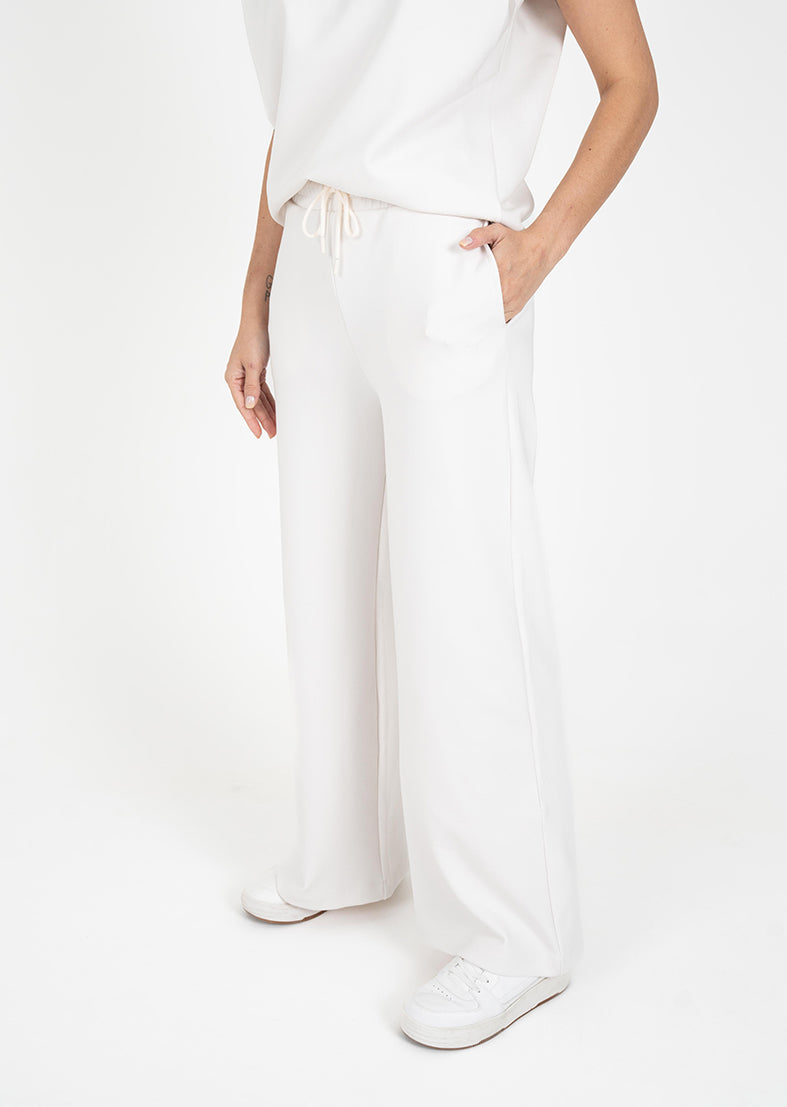 L'COUTURE Bottoms All-Around Lounge Wide Leg Trouser Stone