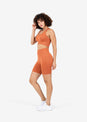 L'COUTURE Chevron Seamless Bike Short Rust