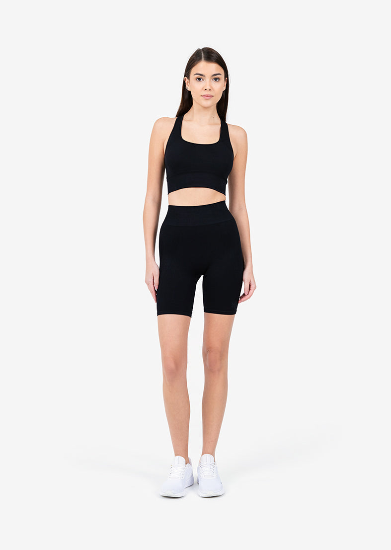 L'COUTURE Chevron Seamless Bra Black