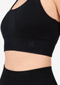 L'COUTURE Chevron Seamless Bra Black