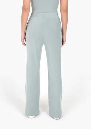 L'COUTURE Cloudsoft Rib Lounge Palazzo Pant Sage