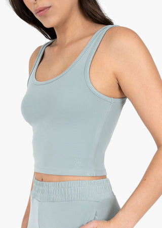 L'COUTURE Cloudsoft Rib Lounge Tank Sage