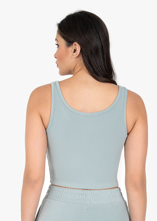 L'COUTURE Cloudsoft Rib Lounge Tank Sage