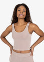 L'COUTURE Cloudsoft Rib Lounge Tank Walnut
