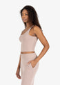 L'COUTURE Cloudsoft Rib Lounge Tank Walnut