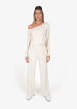 L'COUTURE Cloudsoft Rib Off the Shoulder Top Cream