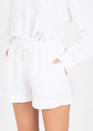 L'COUTURE Elevate Linen Short White