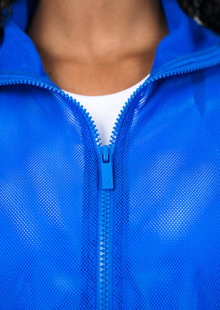 L'COUTURE Jackets Mesh Zip Through Jacket Electric Blue