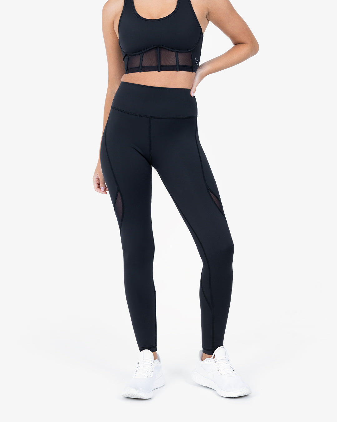 BlurSlit | Black Mesh Leggings - Legging Bay