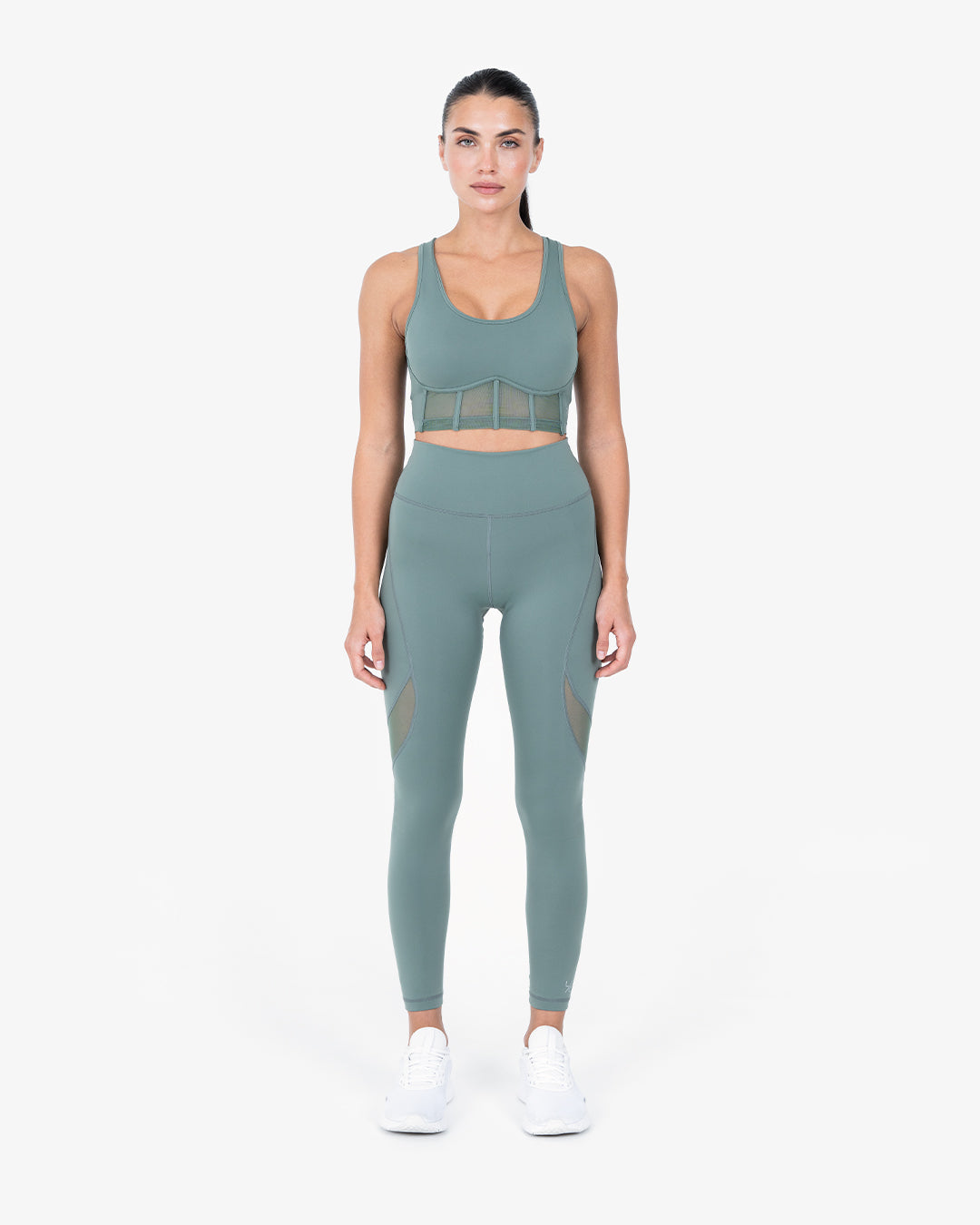 L'COUTURE Leggings Glide Active Mesh Legging Forest Green