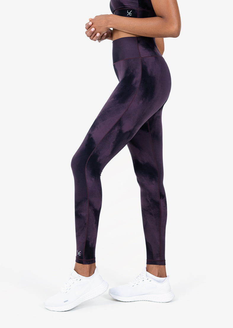 L'COUTURE Leggings Life Active Marble High Waist Legging Mulberry
