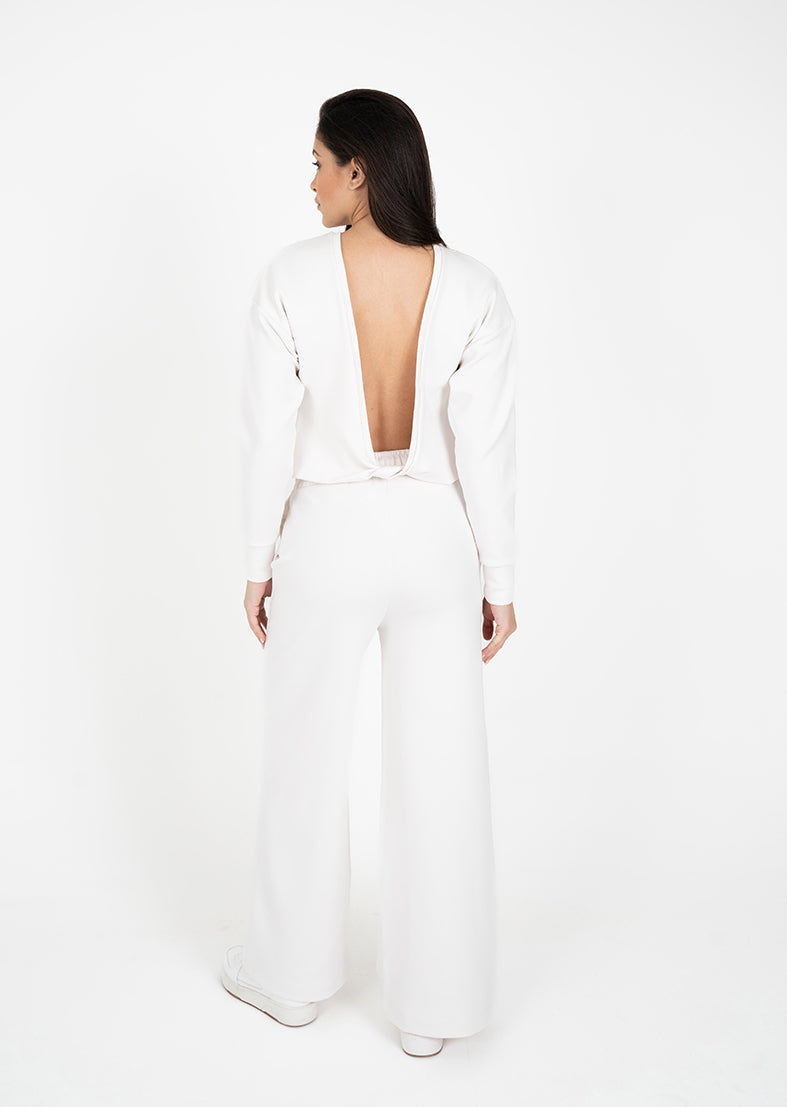 L'COUTURE Long Sleeve Tops All-Around Lounge Reversible Top Stone