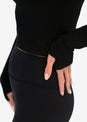L'COUTURE Long Sleeve Tops Elevate Cropped Long Sleeve Top Black