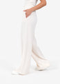 L'COUTURE Rib Knit Lounge Palazzo Pant Oatmeal