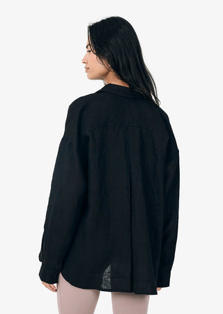 L'COUTURE Shirts Elevate Linen Shirt Black