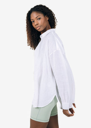 L'COUTURE Shirts Elevate Linen Shirt White