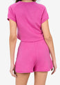 L'COUTURE Shorts Club LC Scalloped Sweat Short Fuchsia