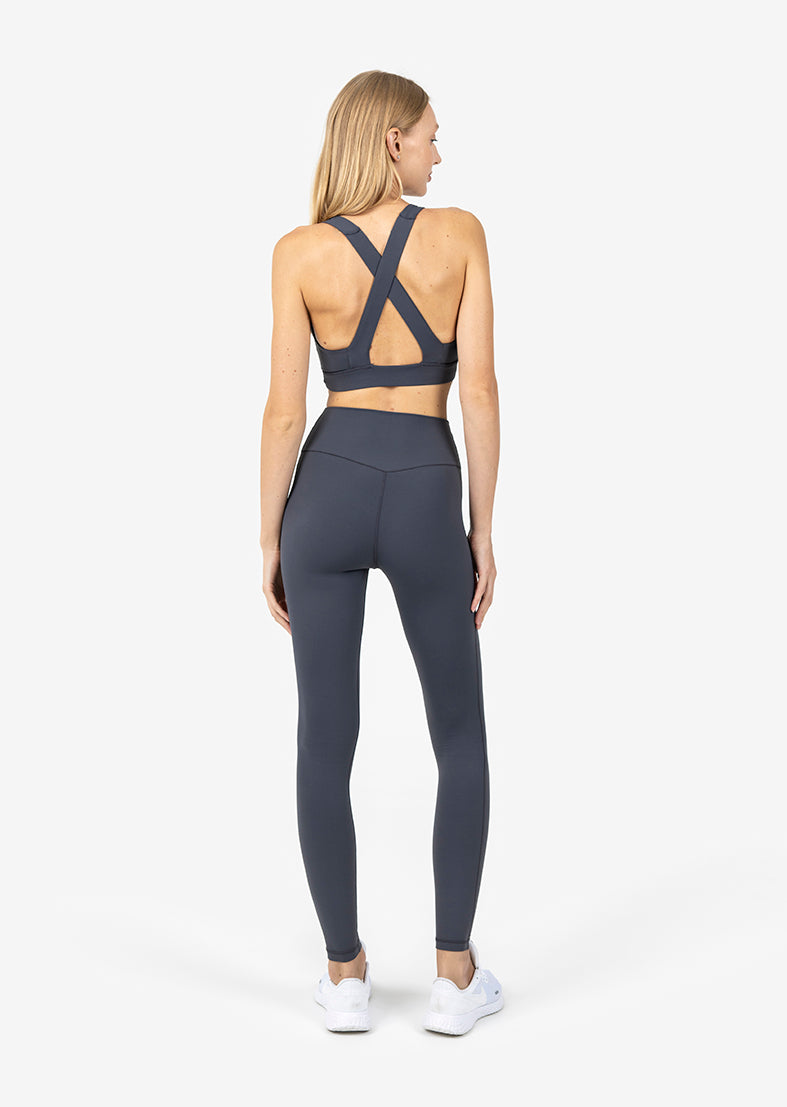 L'COUTURE Sports Bras Elevate Life Crossback Bra Graphite