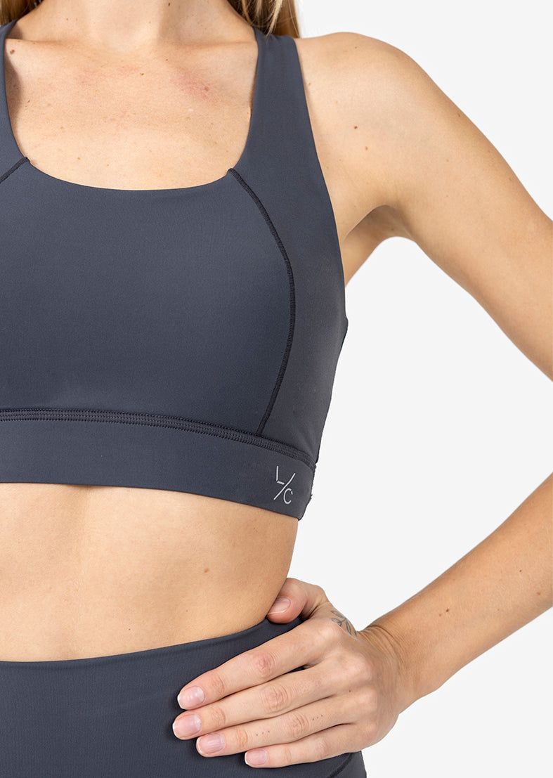 L'COUTURE Sports Bras Elevate Life Crossback Bra Graphite