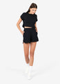 L'COUTURE Tees & Tanks Club LC Cropped Sweat Tee Black