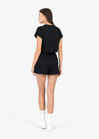 L'COUTURE Tees & Tanks Club LC Cropped Sweat Tee Black