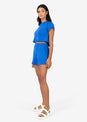 L'COUTURE Tees & Tanks Club LC Cropped Sweat Tee Electric Blue