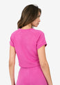 L'COUTURE Tees & Tanks Club LC Cropped Sweat Tee Fuchsia