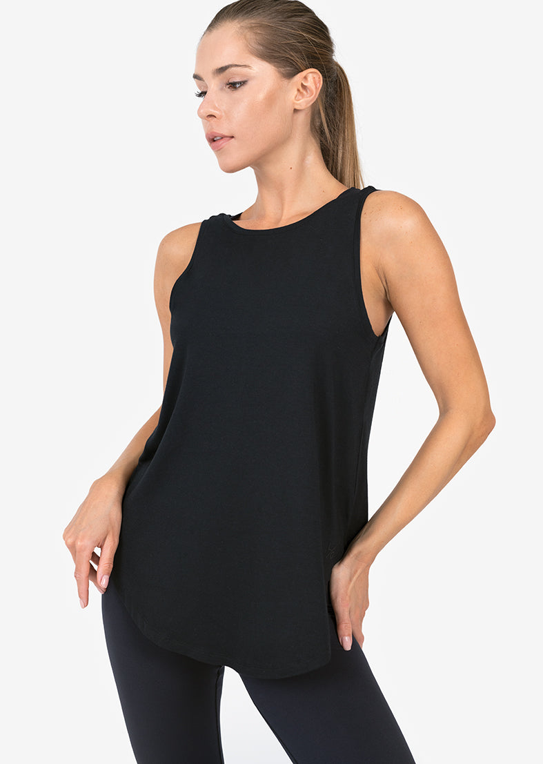 Elevate Aloe Reversible Long Tank Black – LC