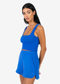 L'COUTURE Tees & Tanks Elevate Ribbed Square Tank Electric Blue