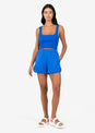 L'COUTURE Tees & Tanks Elevate Ribbed Square Tank Electric Blue