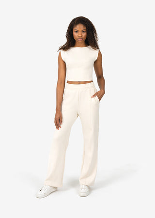 LC All-Around Lounge Cap Sleeve Top Eggnog