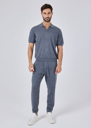 LC Blend Trouser Mens Merino Wool Blend Jogger Grey Marl