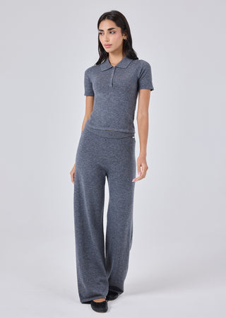 LC Blend Trouser Women Merino Wool Blend Pant Grey Marl