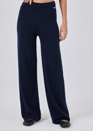 LC Blend Trouser Women Merino Wool Blend Pant Navy