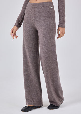 LC Blend Trouser Women Merino Wool Blend Pant Taupe Marl