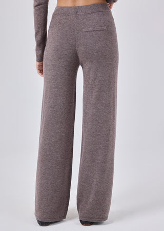 LC Blend Trouser Women Merino Wool Blend Pant Taupe Marl