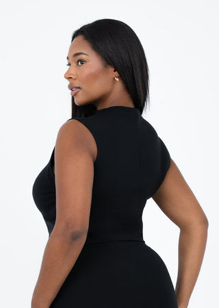 LC Effortless Ruched Top Black