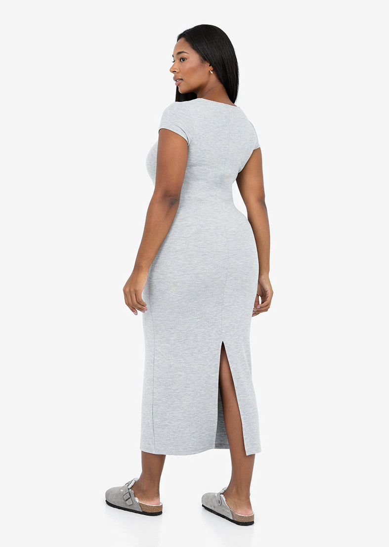 Grey short sleeve dress online