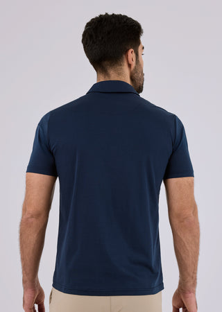 LC Jacket Mens Mercerised Half Zip Polo Dark navy