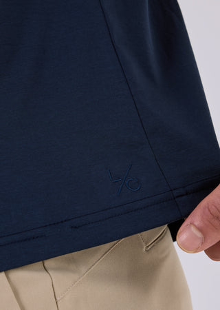LC Jacket Mens Mercerised Half Zip Polo Dark navy