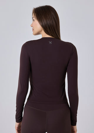 LC Long Sleeve Top Women Skin Touch Long Sleeve Top Dark Cocoa