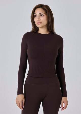 LC Long Sleeve Top Women Skin Touch Long Sleeve Top Dark Cocoa