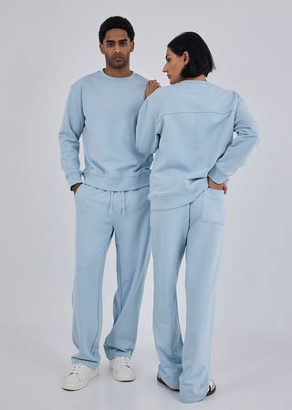 LC Oversize Sweater Oversized Sweater Unisex Blue Mist