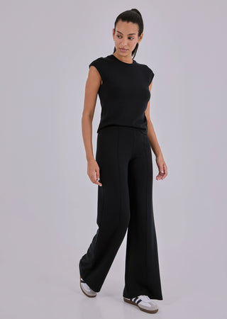 LC Pant Women Effortless Wide Leg Pant  Black