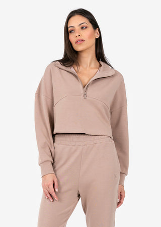 LC Premium Lounge Set Half Zip Taupe