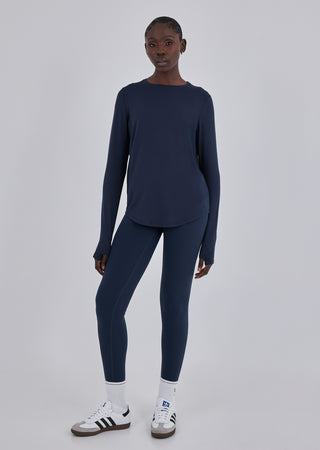 LC Relaxed Long Sleeve Women’s Aloe Relaxed Long Sleeve Top Dark Navy
