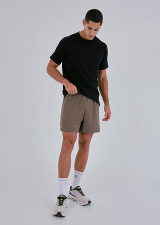 LC Short Mens Run Shorts Walnut