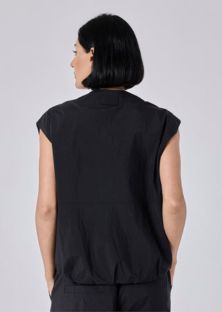 LC Sleeveless Bomber Jacket Womens Ripstop Sleeveless Bomber Jacket Black
